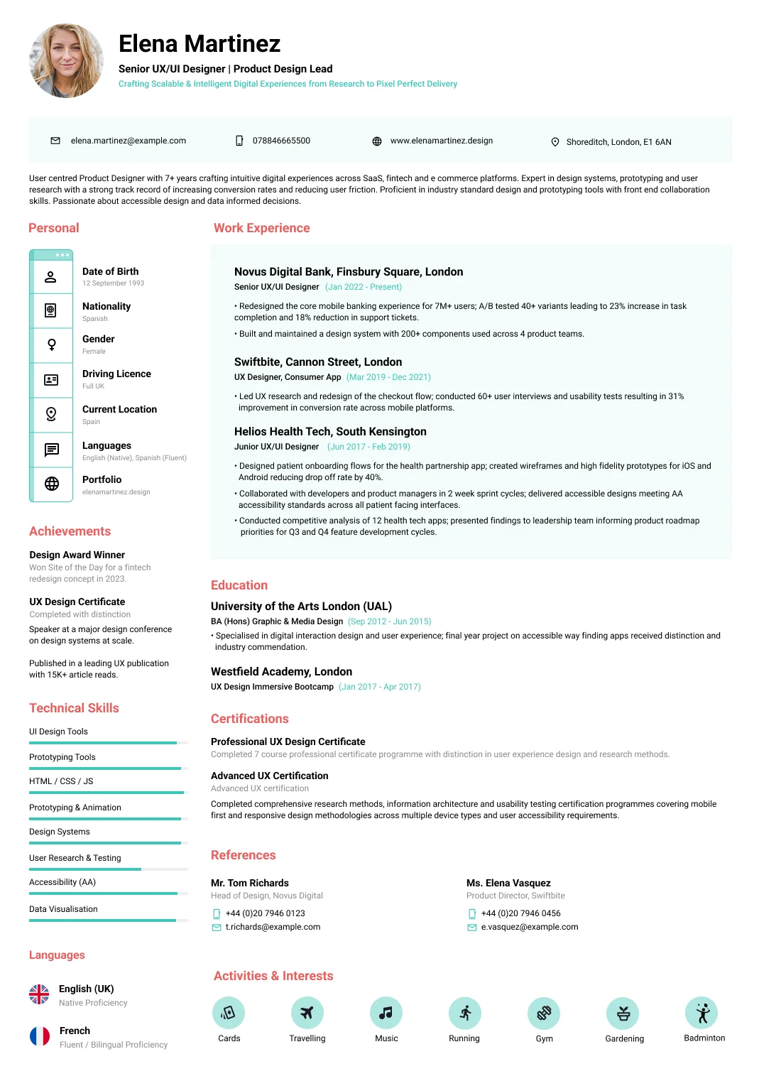 Graphic Resume Builder